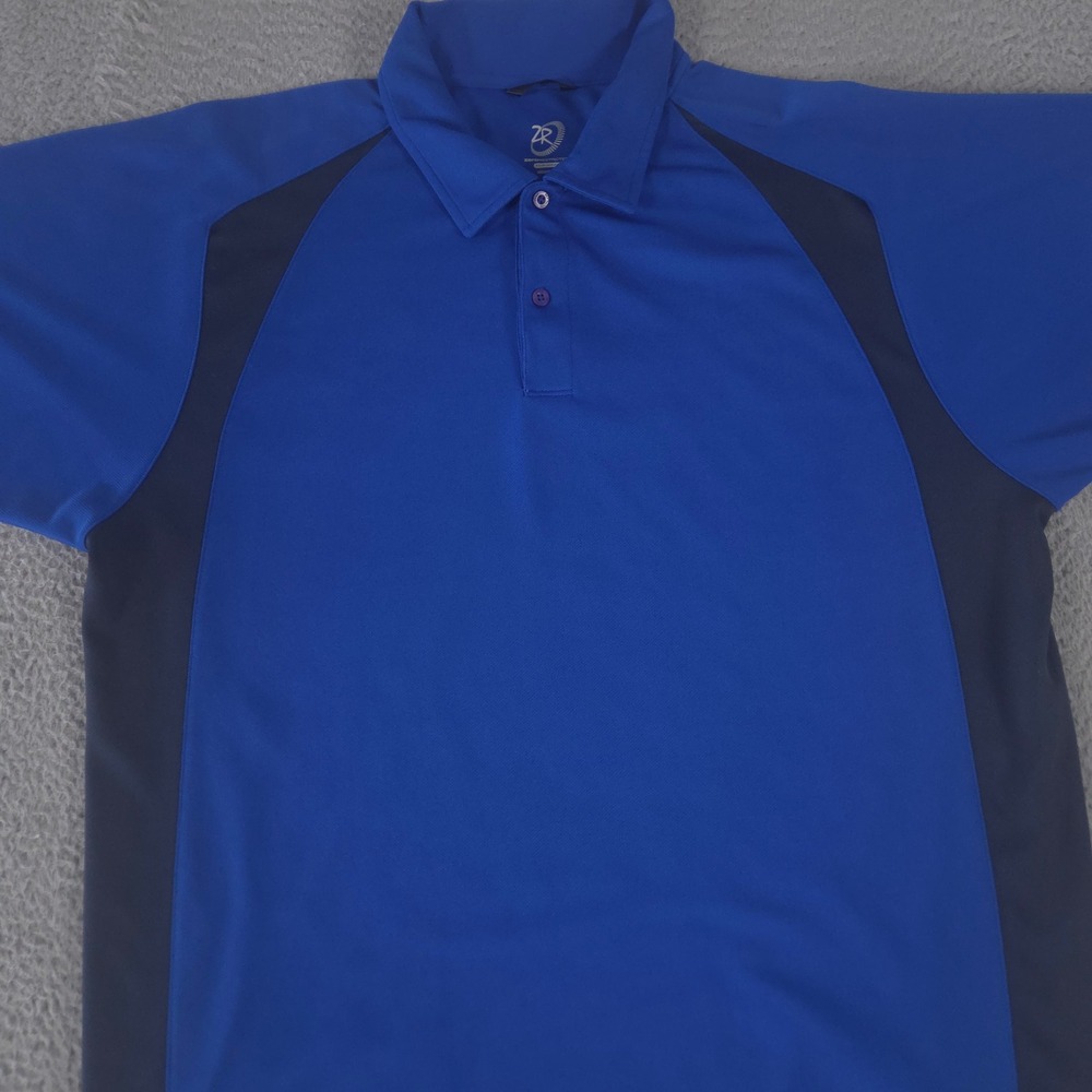 Zero Restriction Polo Shirt Mens‎ XL Blue Tour Series S.Cafe Performance Golf